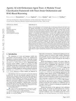 Agentic AI with Orchestrator-Agent Trust: A Modular Visual Classification Framework with Trust-Aware Orchestration and RAG-Based Reasoning