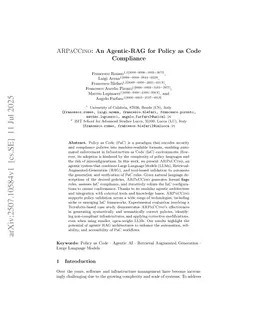 ARPaCCino: An Agentic-RAG for Policy as Code Compliance
