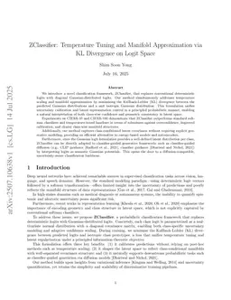 ZClassifier: Temperature Tuning and Manifold Approximation via KL Divergence on Logit Space