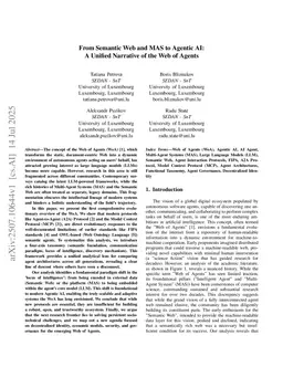 From Semantic Web and MAS to Agentic AI: A Unified Narrative of the Web of Agents