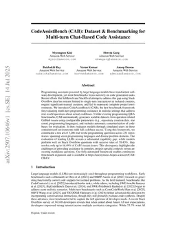 CodeAssistBench (CAB): Dataset & Benchmarking for Multi-turn Chat-Based Code Assistance