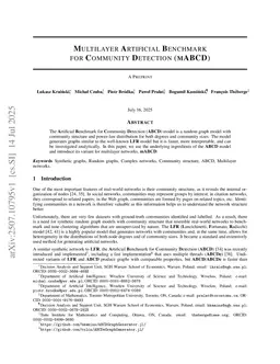 Multilayer Artificial Benchmark for Community Detection (mABCD)