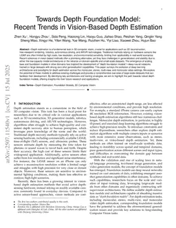 Towards Depth Foundation Model: Recent Trends in Vision-Based Depth Estimation