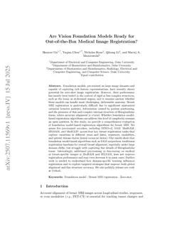 Are Vision Foundation Models Ready for Out-of-the-Box Medical Image Registration?