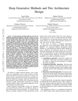 Deep Generative Methods and Tire Architecture Design