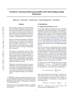 Newfluence: Boosting Model interpretability and Understanding in High Dimensions