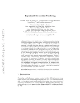 Explainable Evidential Clustering