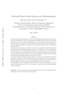 Universal Fourier Neural Operators for periodic homogenization problems in linear elasticity