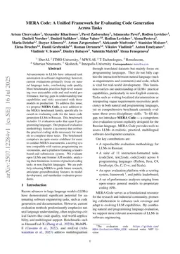 MERA Code: A Unified Framework for Evaluating Code Generation Across Tasks