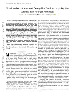 High-Precision Modal Analysis of Multimode Waveguides from Amplitudes via Large-Step Nonconvex Optimization