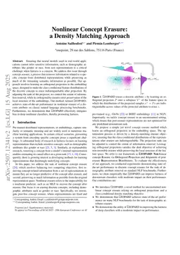 Nonlinear Concept Erasure: a Density Matching Approach