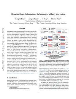 Mitigating Object Hallucinations via Sentence-Level Early Intervention