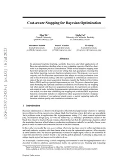 Cost-aware Stopping for Bayesian Optimization