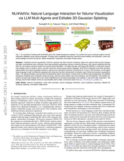 NLI4VolVis: Natural Language Interaction for Volume Visualization via LLM Multi-Agents and Editable 3D Gaussian Splatting