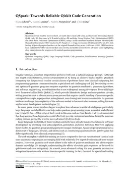 QSpark: Towards Reliable Qiskit Code Generation