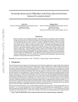Feature-Enhanced TResNet for Fine-Grained Food Image Classification
