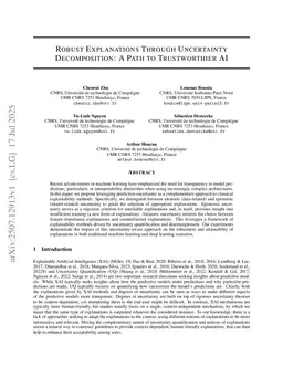 Robust Explanations Through Uncertainty Decomposition: A Path to Trustworthier AI