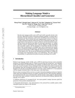 Making Language Model a Hierarchical Classifier