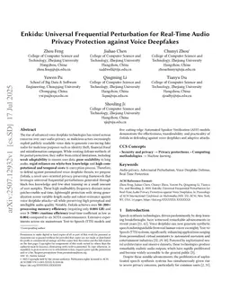 Enkidu: Universal Frequential Perturbation for Real-Time Audio Privacy Protection against Voice Deepfakes