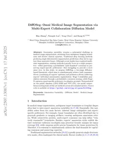 DiffOSeg: Omni Medical Image Segmentation via Multi-Expert Collaboration Diffusion Model