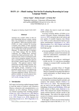 Multilingual LLMs Are Not Multilingual Thinkers: Evidence from Hindi Analogy Evaluation