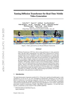 Taming Diffusion Transformer for Efficient Mobile Video Generation in Seconds