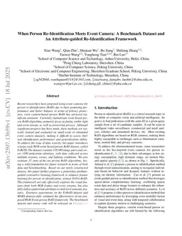When Person Re-Identification Meets Event Camera: A Benchmark Dataset and An Attribute-guided Re-Identification Framework