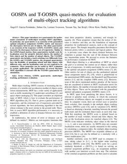 GOSPA and T-GOSPA quasi-metrics for evaluation of multi-object tracking algorithms