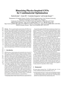 Binarizing Physics-Inspired GNNs for Combinatorial Optimization