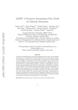 MolPIF: A Parameter Interpolation Flow Model for Molecule Generation