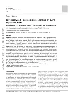 Self-supervised learning on gene expression data