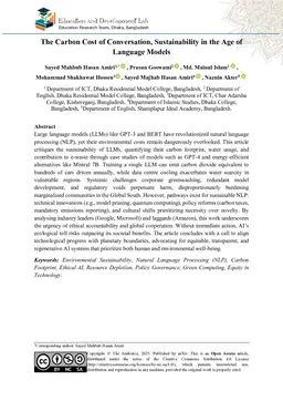 The Carbon Cost of Conversation, Sustainability in the Age of Language Models