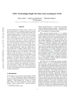 TAPS : Frustratingly Simple Test Time Active Learning for VLMs