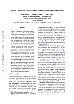Infogen: Generating Complex Statistical Infographics from Documents