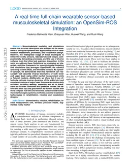 A real-time full-chain wearable sensor-based musculoskeletal simulation: an OpenSim-ROS Integration