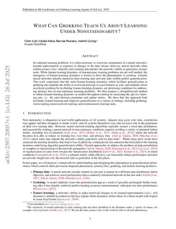 What Can Grokking Teach Us About Learning Under Nonstationarity?