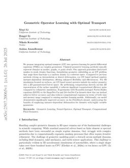 Geometric Operator Learning with Optimal Transport