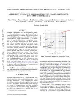 Multi-Agent Interactive Question Generation Framework for Long Document Understanding
