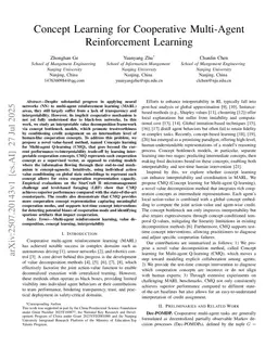 Concept Learning for Cooperative Multi-Agent Reinforcement Learning