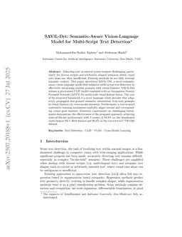 SAViL-Det: Semantic-Aware Vision-Language Model for Multi-Script Text Detection