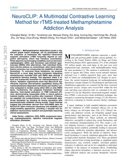 NeuroCLIP: A Multimodal Contrastive Learning Method for rTMS-treated Methamphetamine Addiction Analysis