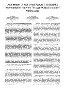Dual-Stream Global-Local Feature Collaborative Representation Network for Scene Classification of Mining Area