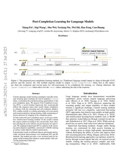 Post-Completion Learning for Language Models
