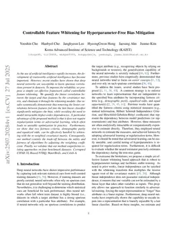 Controllable Feature Whitening for Hyperparameter-Free Bias Mitigation