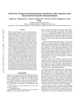 TADT-CSA: Temporal Advantage Decision Transformer with Contrastive State Abstraction for Generative Recommendation