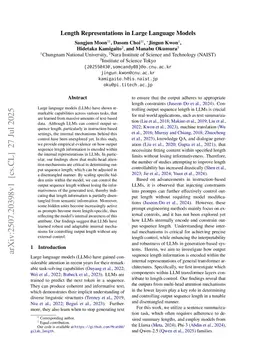 Length Representations in Large Language Models