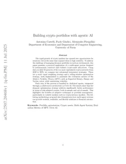 Building crypto portfolios with agentic AI