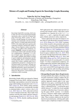 Mixture of Length and Pruning Experts for Knowledge Graphs Reasoning