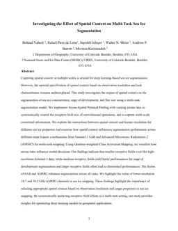 Investigating the Effect of Spatial Context on Multi-Task Sea Ice Segmentation