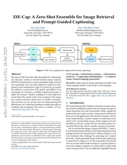 ZSE-Cap: A Zero-Shot Ensemble for Image Retrieval and Prompt-Guided Captioning